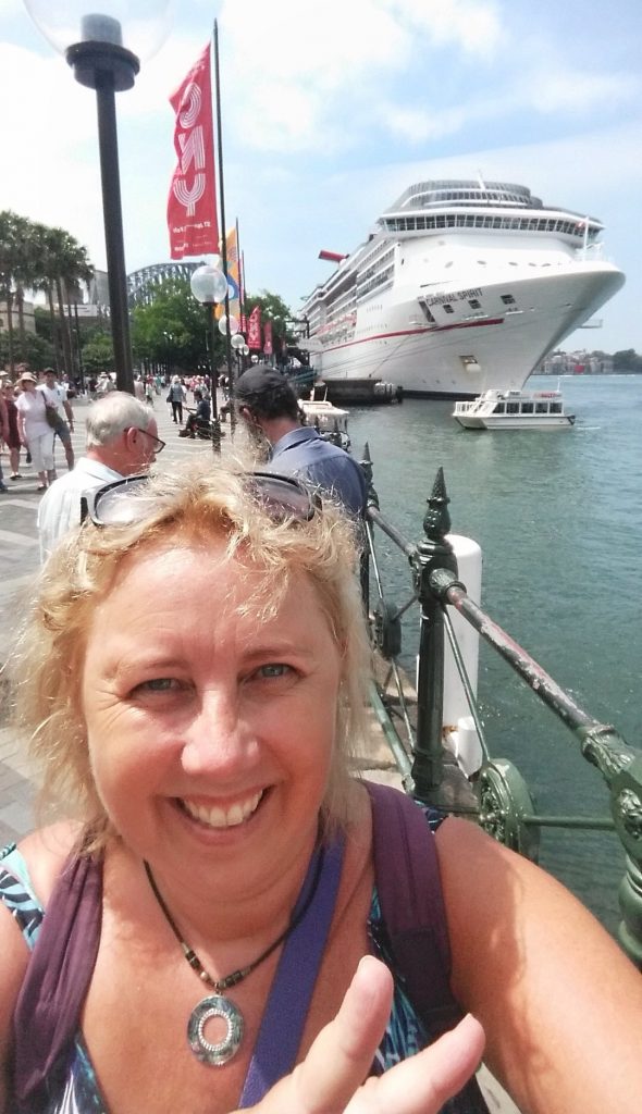 Anna boarding Carnival Spirit