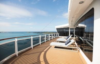 Regent Seven Seas Explorer luxury cruise ship with balcony